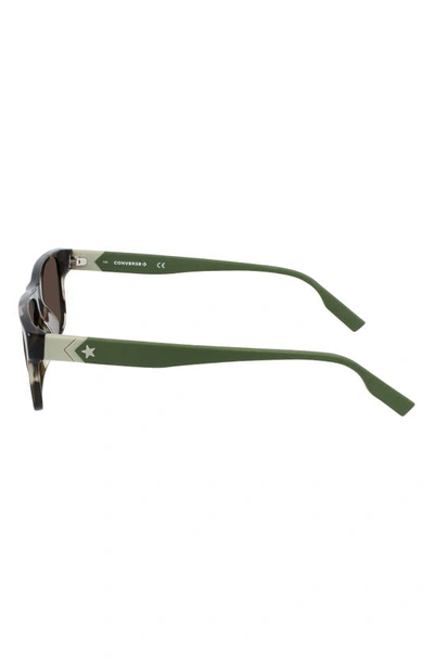 Shop Converse Rise Up 55mm Sunglasses In Cargo Tortoise