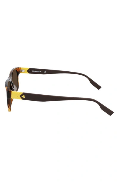 Converse Rise Up 55mm Sunglasses In Amber Tortoise