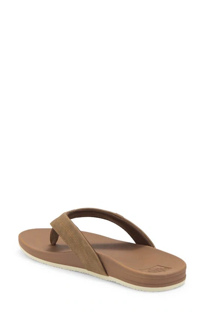 Shop Reef Kids' Cushion Spring Flip Flop Sandal In Tan