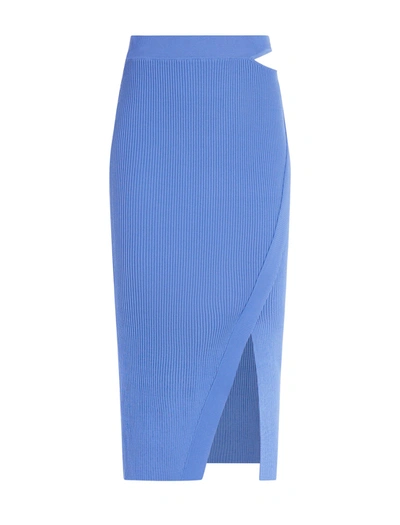 Shop Bcbgmaxazria Rebel Cutout Midi Skirt In Persian Blue