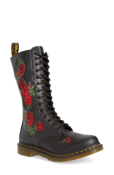 Shop Dr. Martens' Vonda Lace-up Boot In Black Softy Embroidery