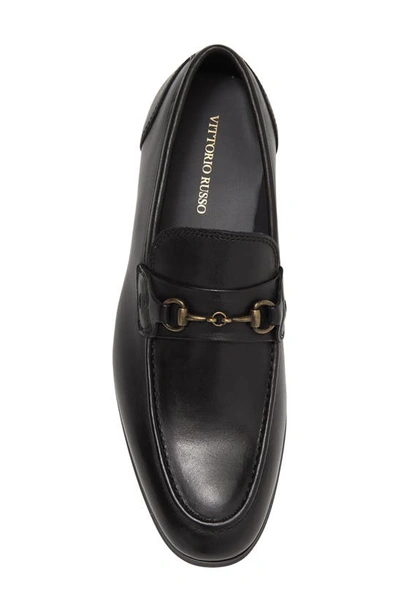 Vittorio Russo Leyton Horsebit Loafer In Vit Val Black