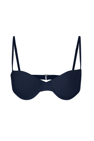 Shop Anemos Balconette Underwire Bikini Top In Navy