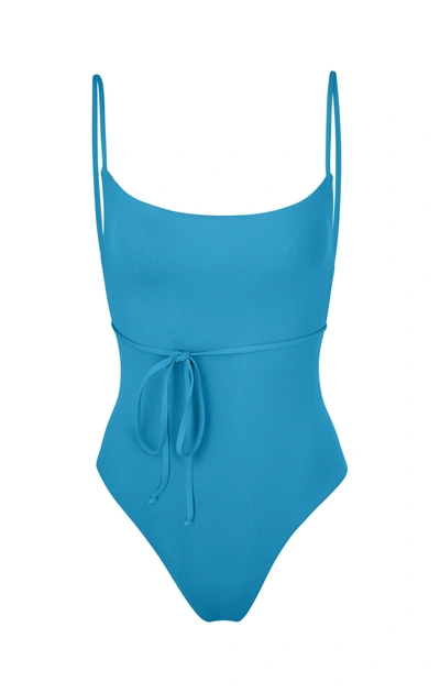 Shop Anemos The K.m. Tie One-piece In Cerulean