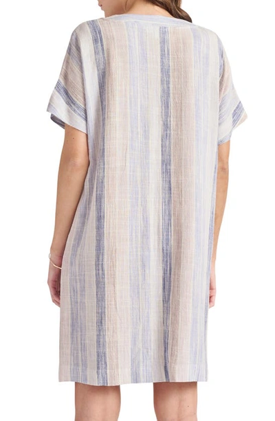 Shop Splendid Viola Linen Blend Shift Dress In Ceramic Stripe