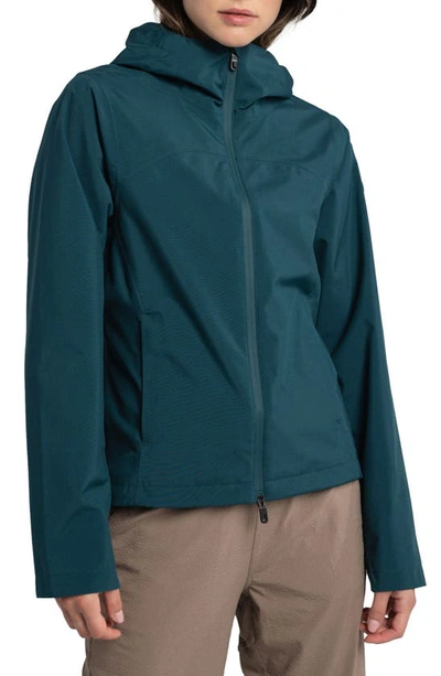 Shop Lole Element Rain Jacket In Emerald