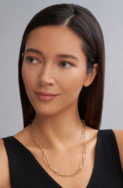 Lagos Signature Caviar Link Necklace In Gold
