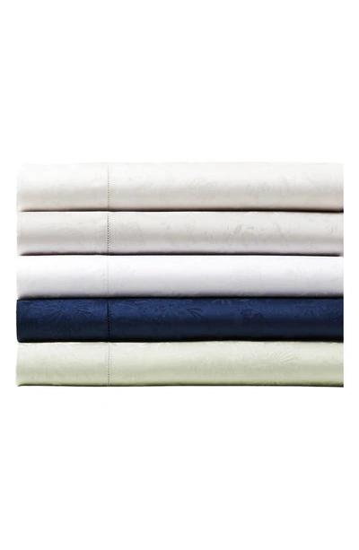 Shop Ralph Lauren Bethany 350 Thread Count Organic Cotton Jacquard Fitted Sheet In Studio White