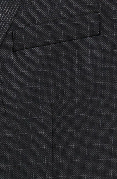 Andrew Marc Kids' Check Slim Fit Suit In Black
