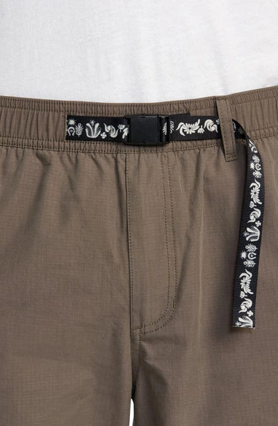 Shop Rvca All Time Zip-off Cargo Pants In Mushroom