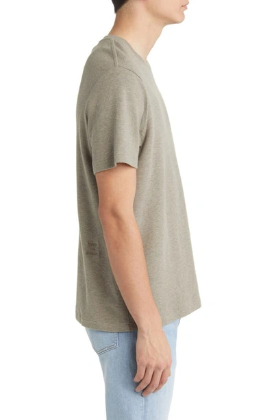 Shop Frame Duo Fold Cotton T-shirt In Heather Dark Beige