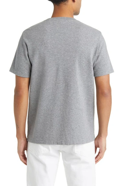 Shop Frame Duo Fold Cotton T-shirt In Heather Grey