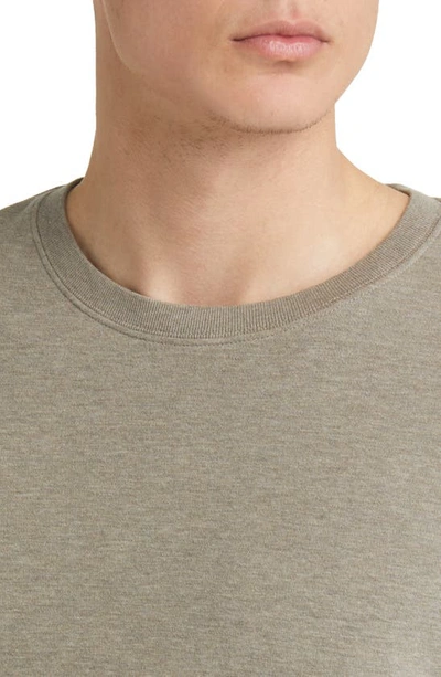 Frame Duo Fold Cotton T-shirt In Heather Dark Beige