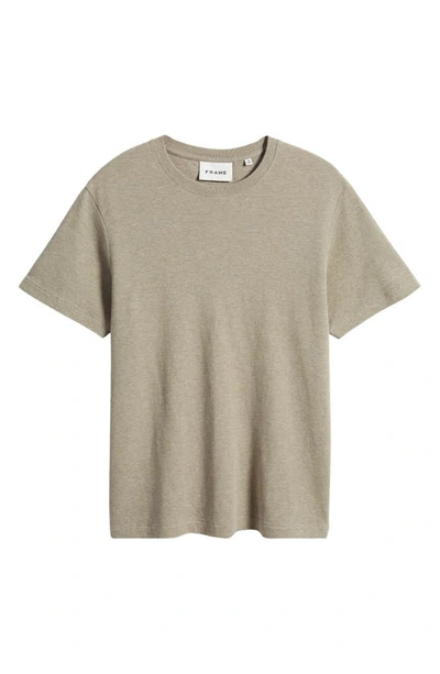 Frame Duo Fold Cotton T-shirt In Heather Dark Beige