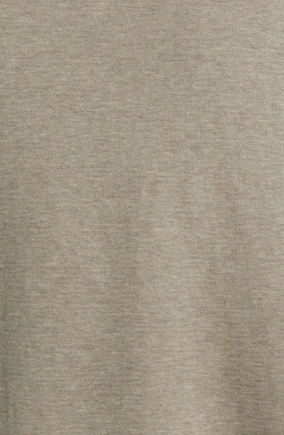 Shop Frame Duo Fold Cotton T-shirt In Heather Dark Beige