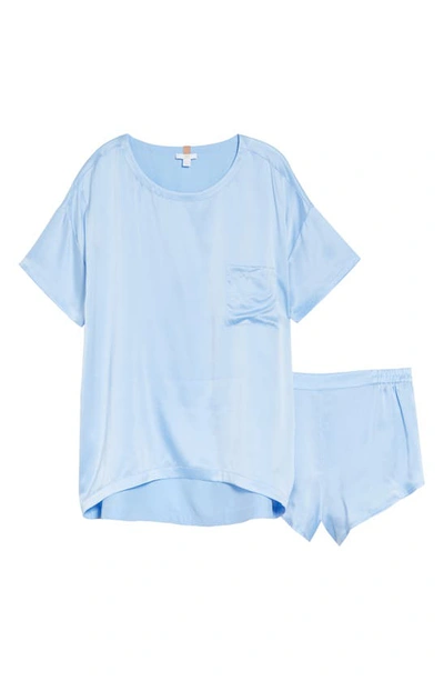 Shop Lunya Washable Silk Short Pajamas In Equanimity Sky