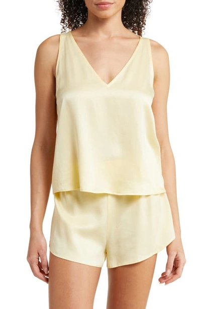 Lunya Washable Silk Short Pajamas In Wayward Yellow