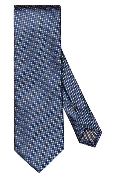 Shop Eton Neat Silk Tie In Navy