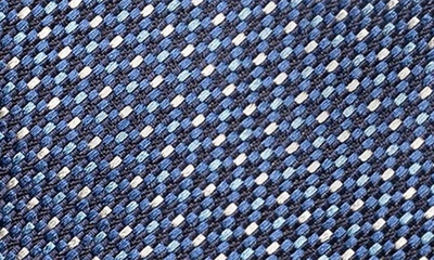 Shop Eton Neat Silk Tie In Navy