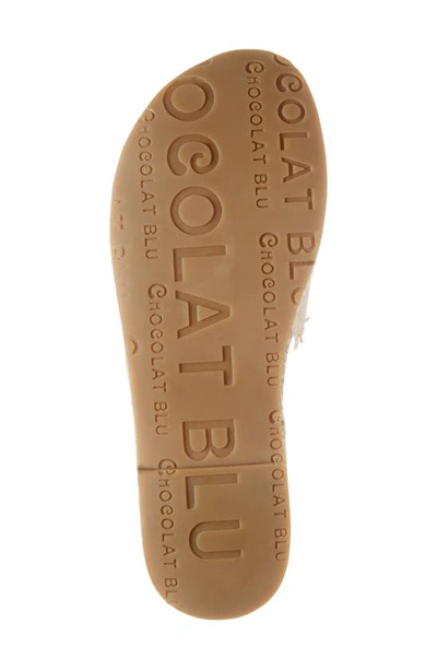 Shop Chocolat Blu Ellis Crystal Slide Sandal In Natural Linen