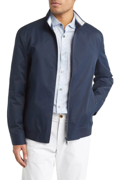 Ted Baker Arizona Funnel Neck Bomber Jacket In Navy | ModeSens