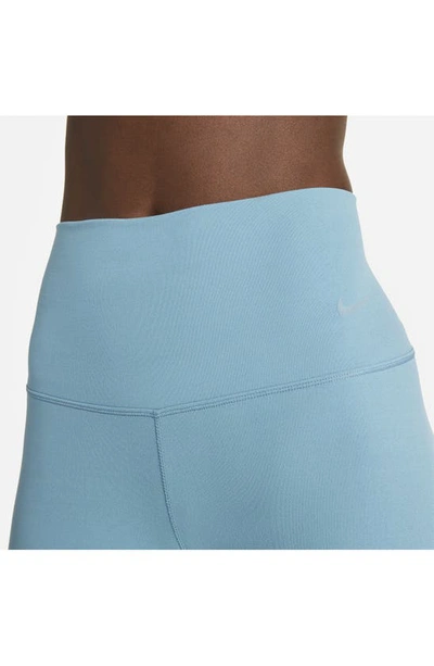 Shop Nike Zenvy Gentle Support High Waist Pocket Ankle Leggings In Noise Aqua/ Black
