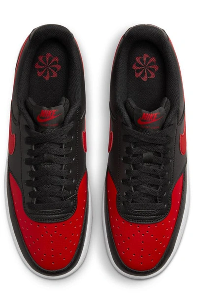 Shop Nike Court Vision Low Sneaker In Black/ Red/ White