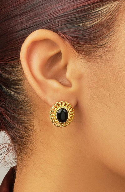Shop Sterling Forever Ainsley Stud Earrings In Gold