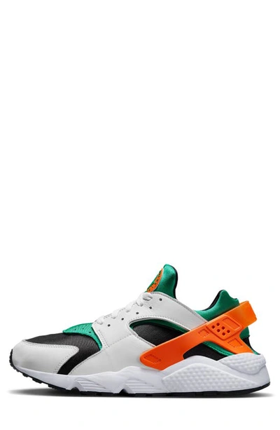 Shop Nike Air Huarache Sneaker In White/ Safety Orange/ Green