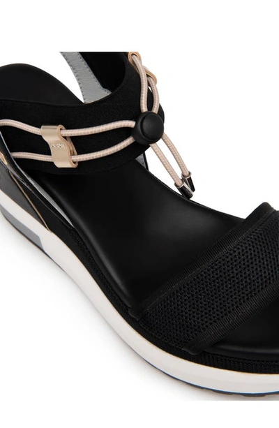 Nerogiardini Bungee Platform Wedge Sandal In Black