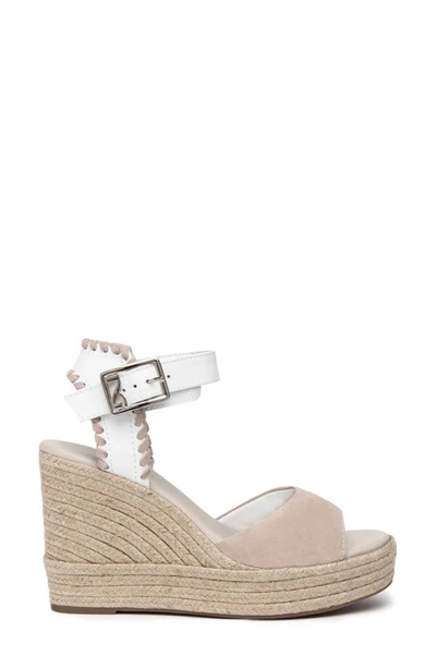 Shop Nerogiardini Wedge Espadrille Sandal In Blush / White