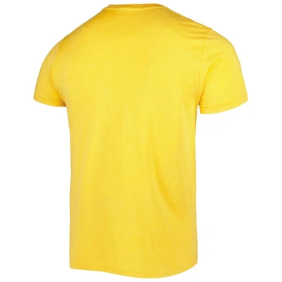 Shop Homage Justin Jefferson Gold Minnesota Vikings Caricature Player Tri-blend T-shirt