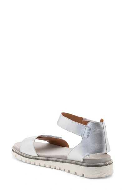 Ara Kasandra Sandal In Silver Metallic Calf