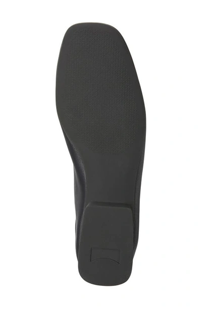 Camper Camelia Apple Skin Ballerina Flats In Black Smooth