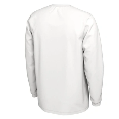 Shop Nike White Duke Blue Devils 2023 On Court Bench Long Sleeve T-shirt