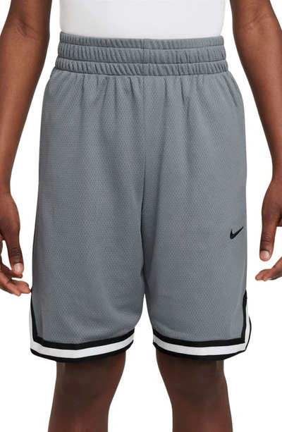 Shop Nike Kids' Dri-fit Dna B-ball Shorts In Cool Grey/ Black