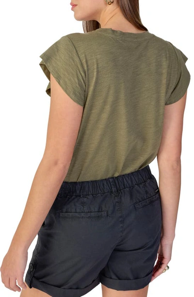 Shop Sanctuary West Side Scoop Neck T-shirt In Mossy Green