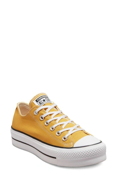 Shop Converse Chuck Taylor® All Star® Lift Low Top Platform Sneaker In Yellow/ Black/ White