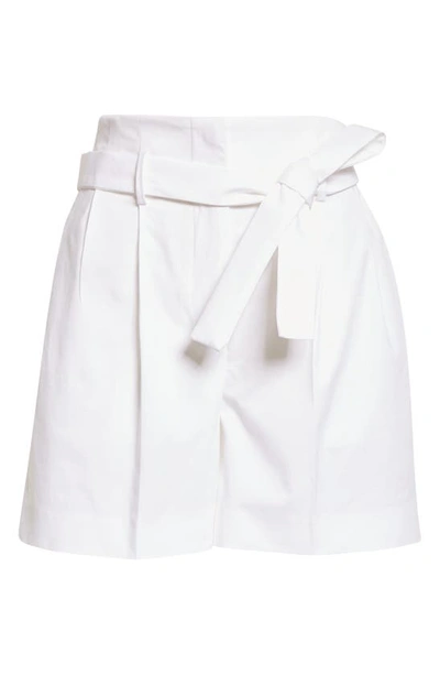Shop Eleventy Pleated Hollywood Waist Shorts In 01 - White