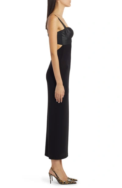 Shop Dolce & Gabbana Dolce&gabbana Kim Stretch Organzine Corset Dress In Black