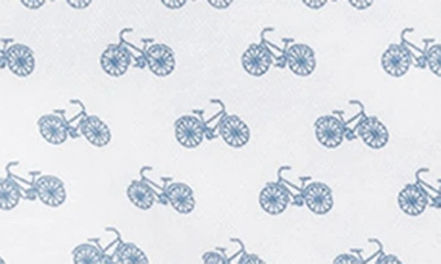 Shop Petite Plume Bicyclette One-piece Short Pajamas In Blue
