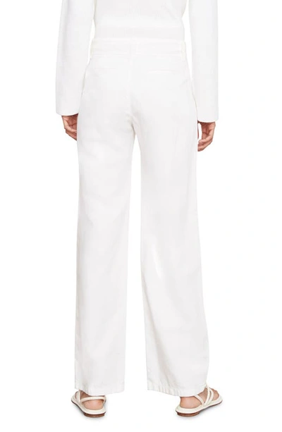 Shop Vince High Waist Wide Leg Pants In Off White