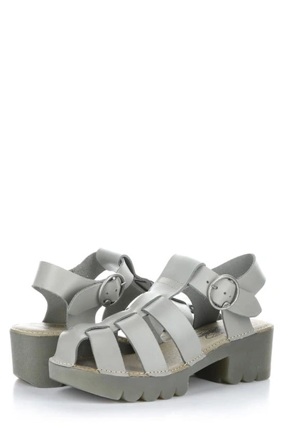 Shop Fly London Emme Platform Fisherman Sandal In Cloud Bridle