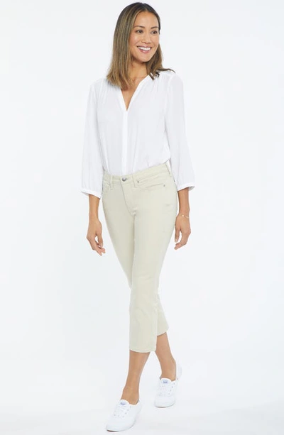 Nydj Chloe Womens Side Slit Skinny Capri Jeans In Feather