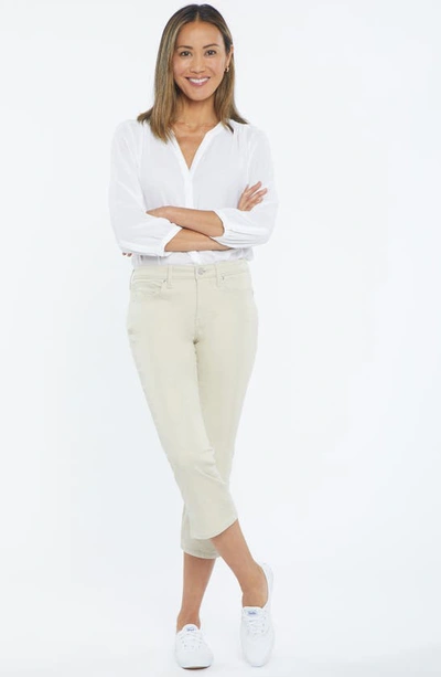 Nydj Chloe Womens Side Slit Skinny Capri Jeans In Feather