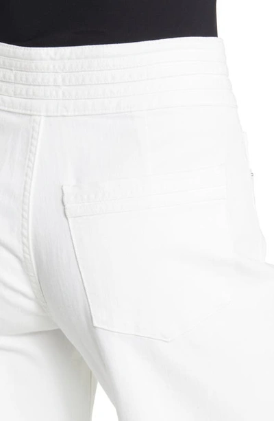 Shop Frame Paneled High Waist Wide Leg Jeans In Blanc