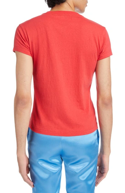 Shop Acne Studios For Better For Worse Crystal Embellished T-shirt In Cardinal Red