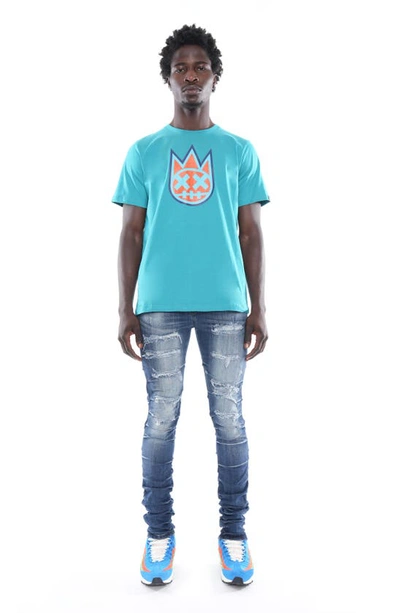 Shop Cult Of Individuality 3d Clean Shimuchan Cotton Graphic Tee In Tile Blue