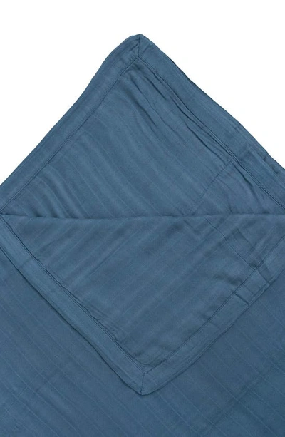 Shop Little Unicorn Cotton Muslin Quilted Throw In Blue Dusk