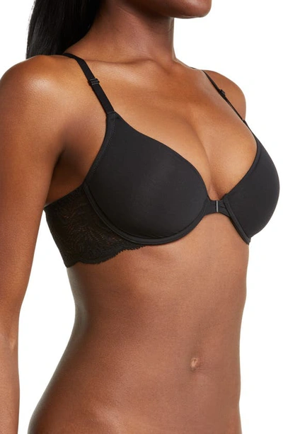 Natori Underwire Front Close Contour Bra In Black